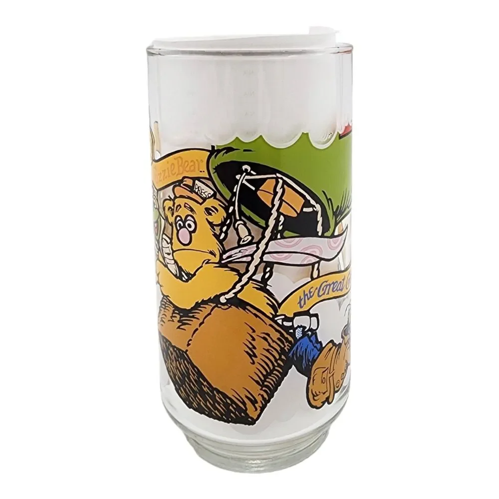 Vintage 1981 McDonald's Great Muppet Caper Glass Kermit Fozzie Bear Gonzo Toy